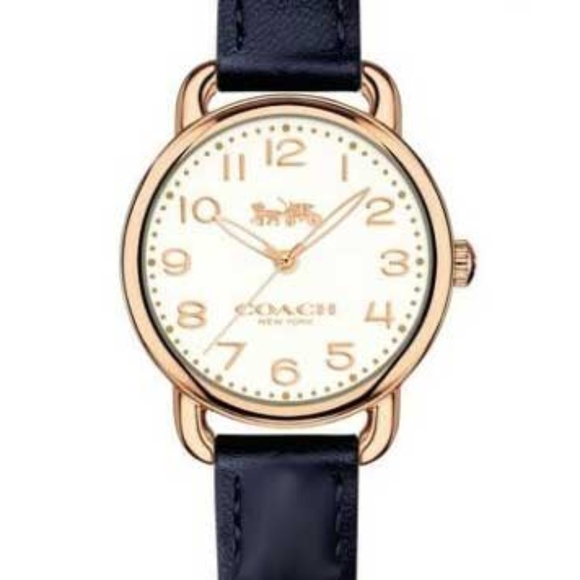 Coach Accessories - Coach Delancey Rose Gold Case Navy Blue